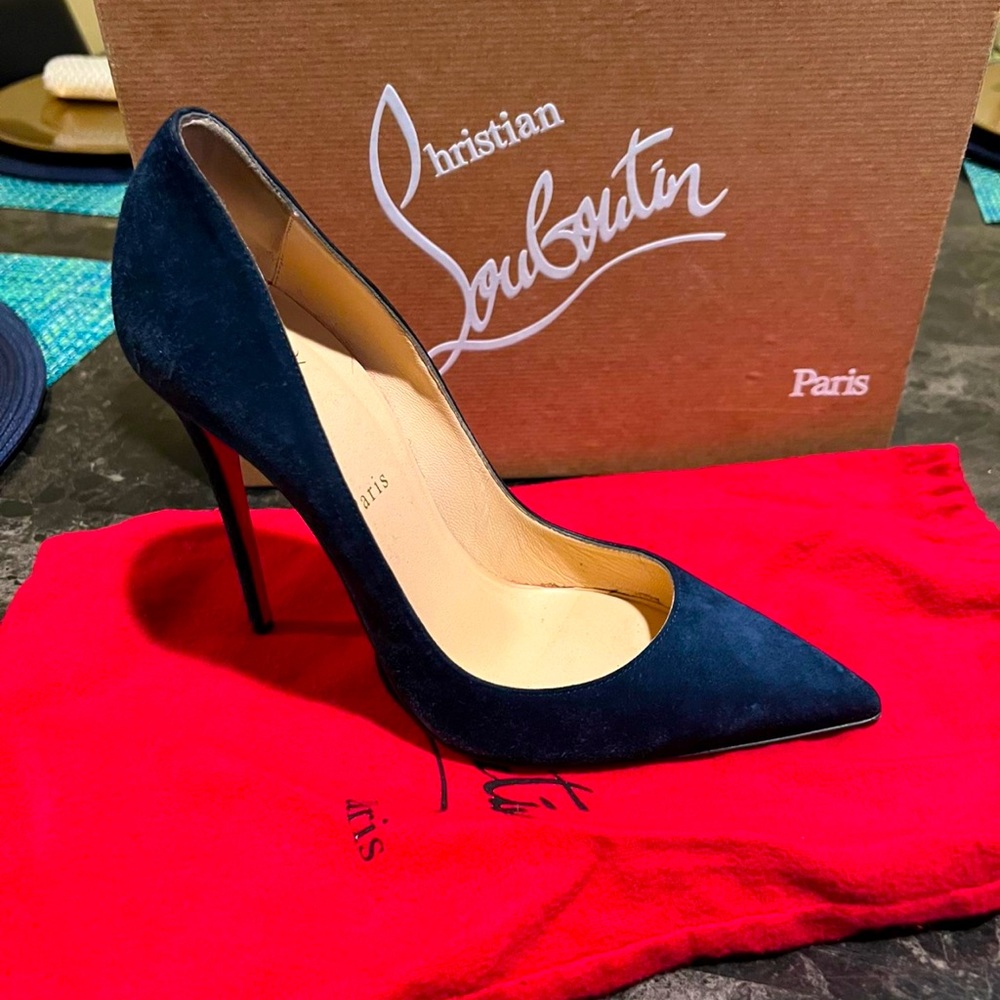 Christian Louboutin….. So Kate 120 suede pumps